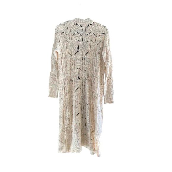 Pilcro By Anthropologie Beige Knit Longline Cardigan Sweater Size XS - Picture 2 of 5